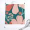Coral Chintz Blue Green Pink Jumbo Scale Magnolia Flower Botanical Garden Custom Printed Fabric by Spoonflower Various Fabrics by the Yard or Fat Quarter
